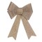 Northlight 16&#x22; LED Lighted Gold Glitter Burlap Bow Christmas Decoration with Color Changing Lights